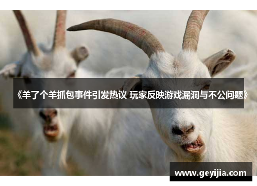 《羊了个羊抓包事件引发热议 玩家反映游戏漏洞与不公问题》